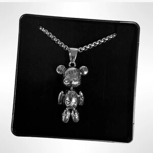 Bear Dance Silver Bear Pendant Necklace